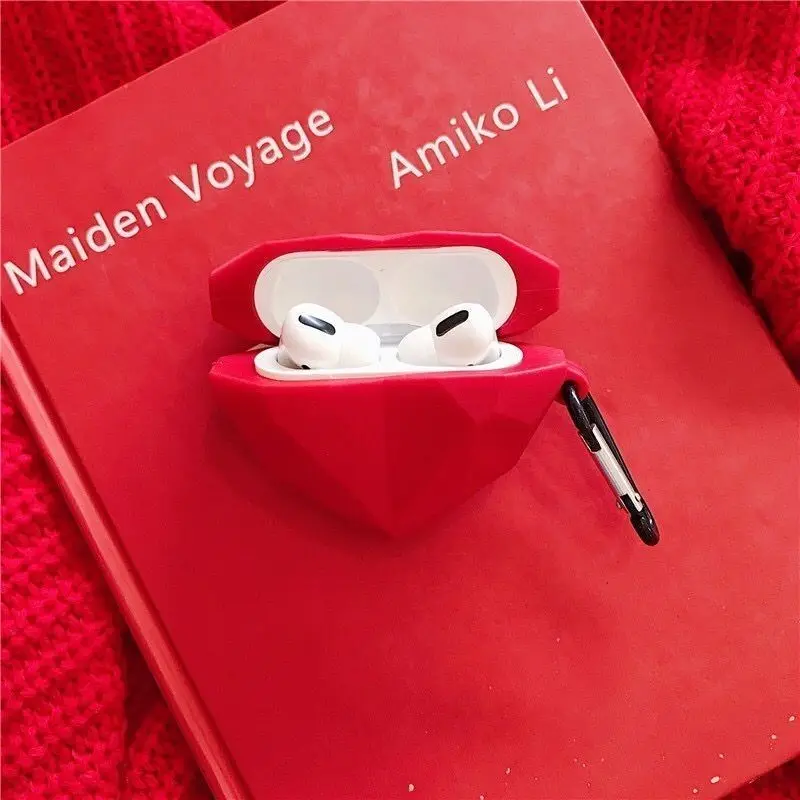 Creative love three-dimensional cartoon headphone cover for AirPods protective case AirPods headphone case AirPodsPro drop-proof