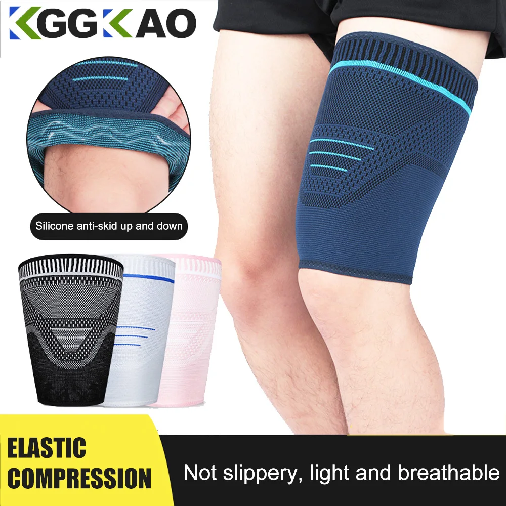 

1pcs Thigh Compressed Sleeves Hamstring Support Upper Leg Sleeves Thigh Sleeves For Running Sports Warmers Support Protector