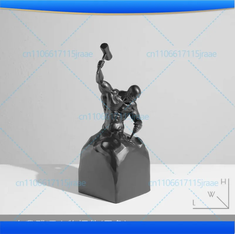 36cm Self Made Man Sculpture Famous Self Made Man Statues Casting Art Crafts For Home Garden Decor Ornament Collections