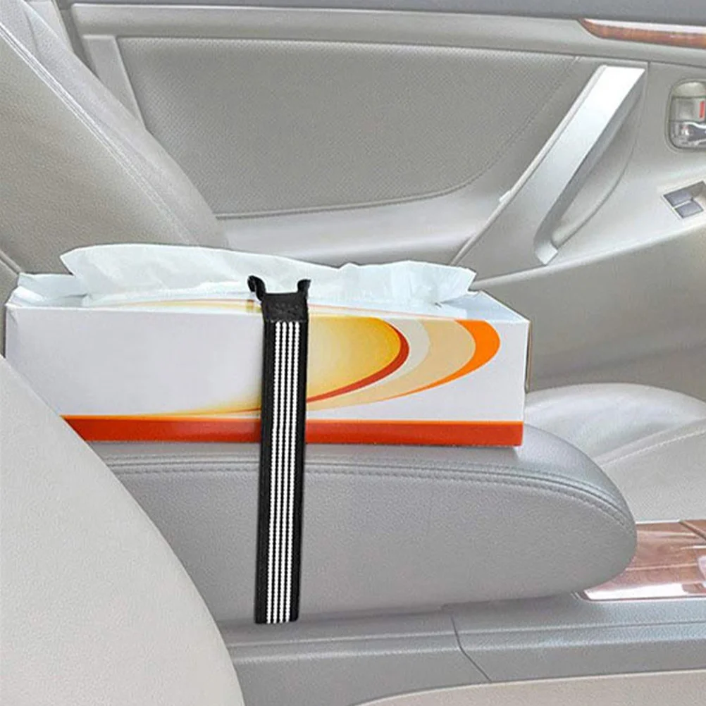 

2Pcs Car Tissue Box Strap Elastic Fixing Belts Adjustable Napkin Holder for Visor Headrest Organizers Car Interior Accessories
