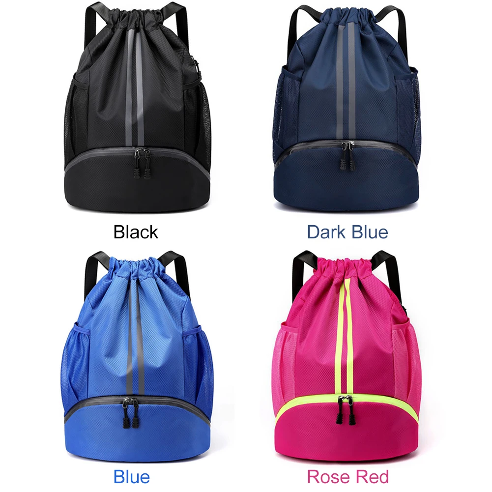 Drawstring Basketball Bag with Shoe Compartment Casual Fitness Backpack Large Capacity Hiking Climbing Backpack for Men Women