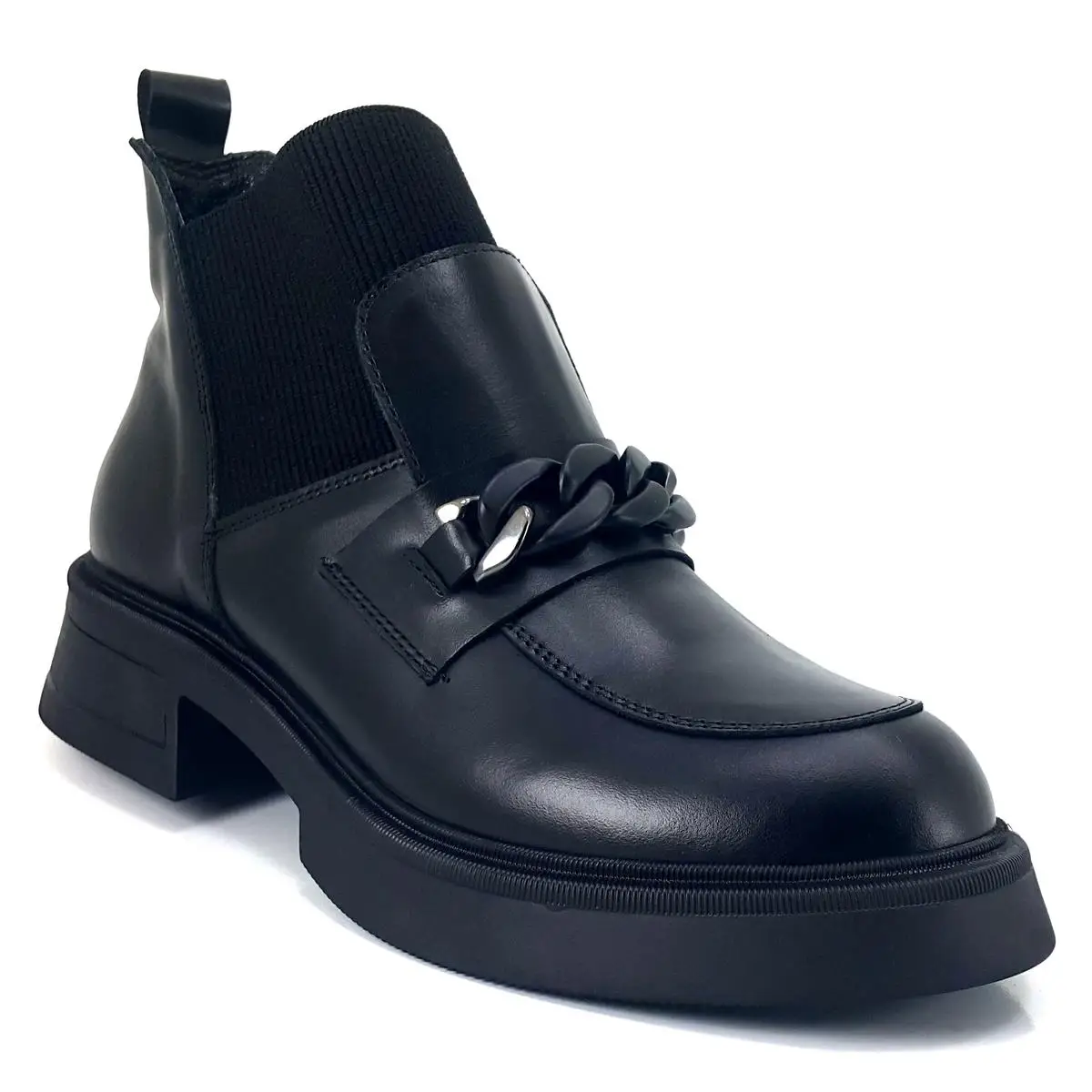 2024 Trending New Season Model Genuine Leather Shoes Personalized And Comfortable Black Albini 10425 23KB Women's Daily Boots