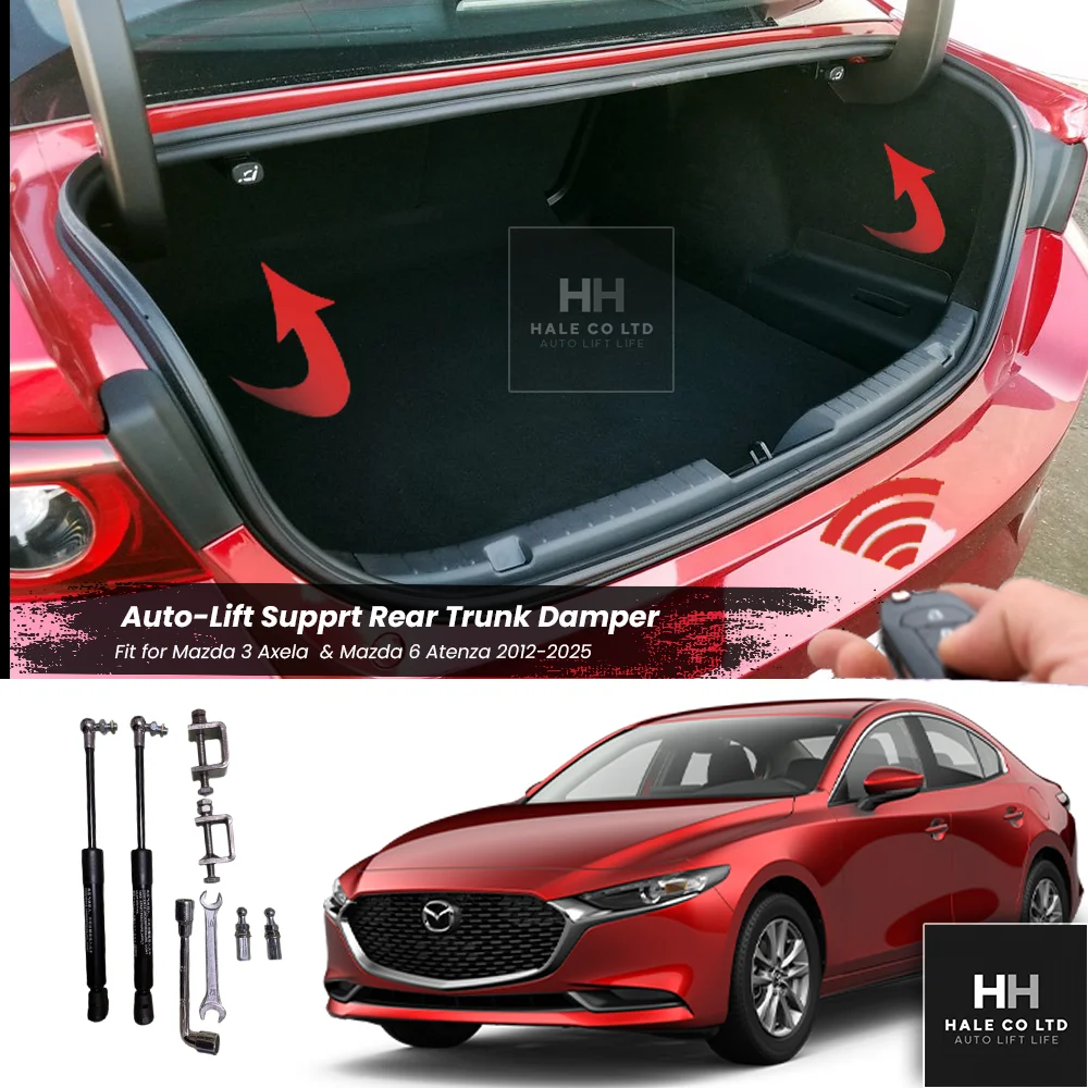 Auto-Lift-Stoßdämpfer für Mazda 3 Axela & Mazda 6 Atenza 2012-2025 Kofferraum-Dämpfer Hebeunterstützung Deutsche Stretch-Stoßdämpfer Auto-Tuning