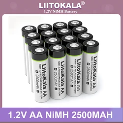 Nowy Liitokala 1.2V AA 2500mAh Ni-MH akumulator aa na pistolet termiczny zdalnie sterowana mysz baterie zabawkowe