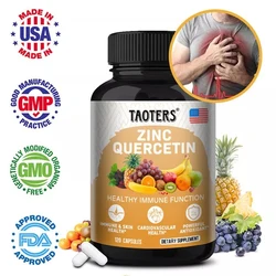 Quercetin 1000 Mg with Bromelain & Zinc - Natural Immune Support Supplement, Antioxidant, Skin & Cardiovascular Health