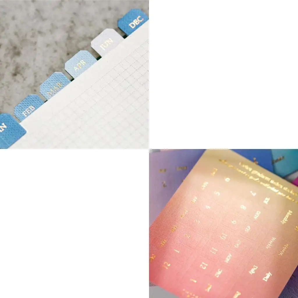 

10 листов ежемесячных вкладок. Ежемесячные разделители. Декоративные клейкие указатели.