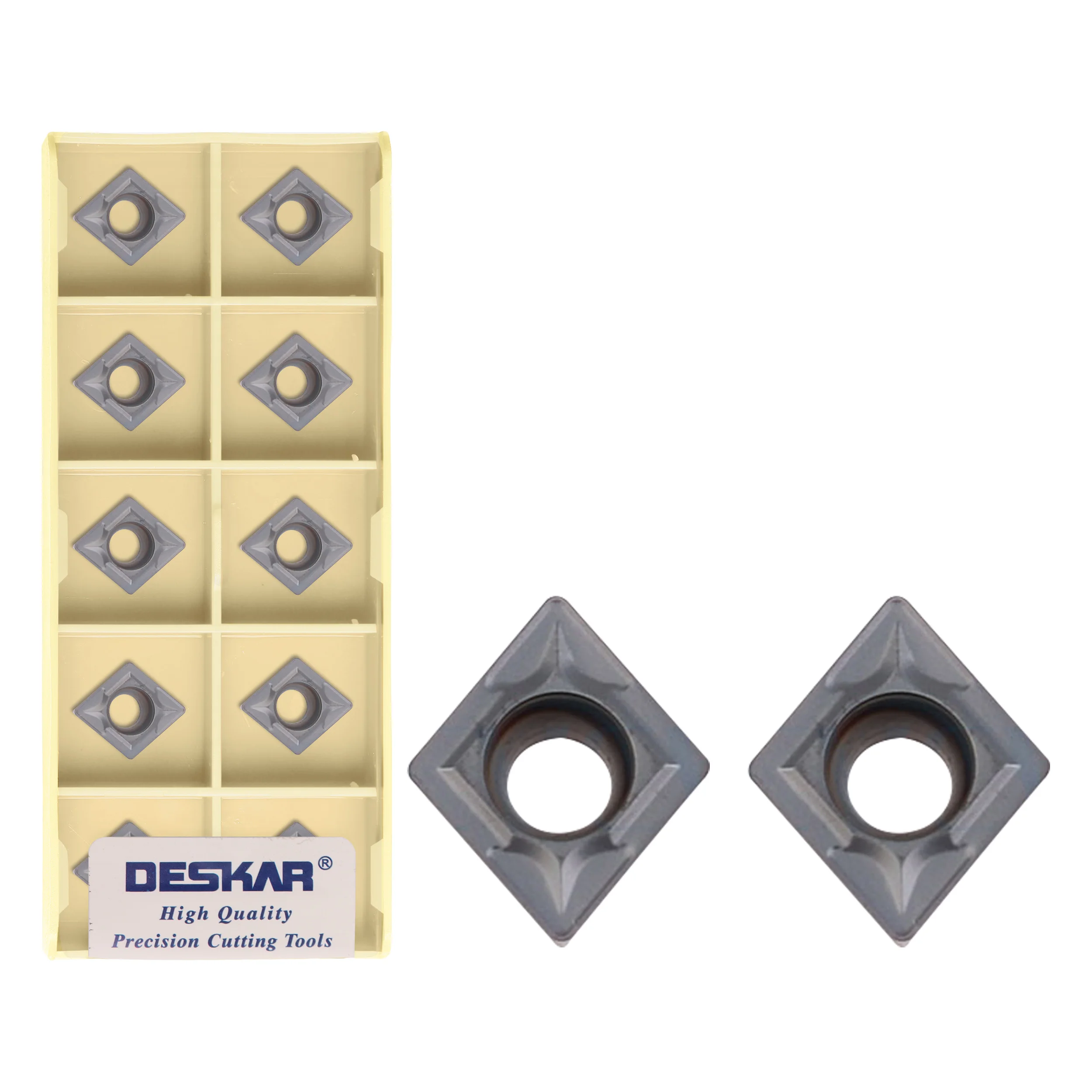 10Pcs CCMT060204 CCMT060208 CCMT09T304 CCMT09T308 CCMT120404 CCMT120408 LF6018 Mengubah Masukkan CNC Bubut Alat Paduan Karbida Blade