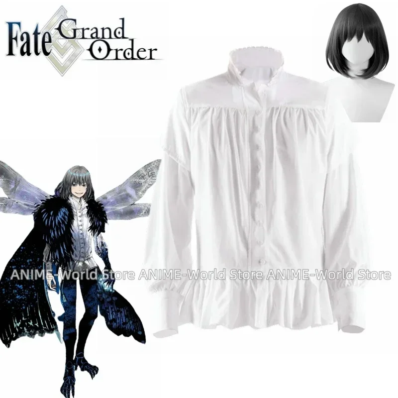 Anime FGO Fate Grand Order Pretender Oberon Cosplay Peruca Halloween Camisas Retro