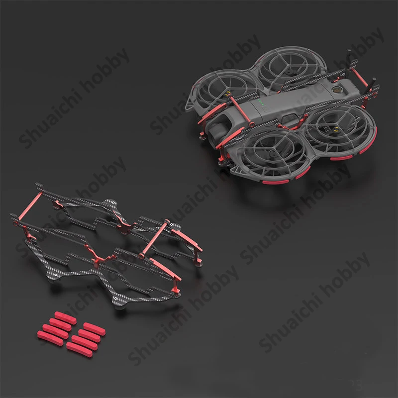 1Set RC Drone Crash Protective Armor Carbon Fiber Guard FrameFail-Safe Protection​ Lightweight Upgrades Accessory for DJI Neo2