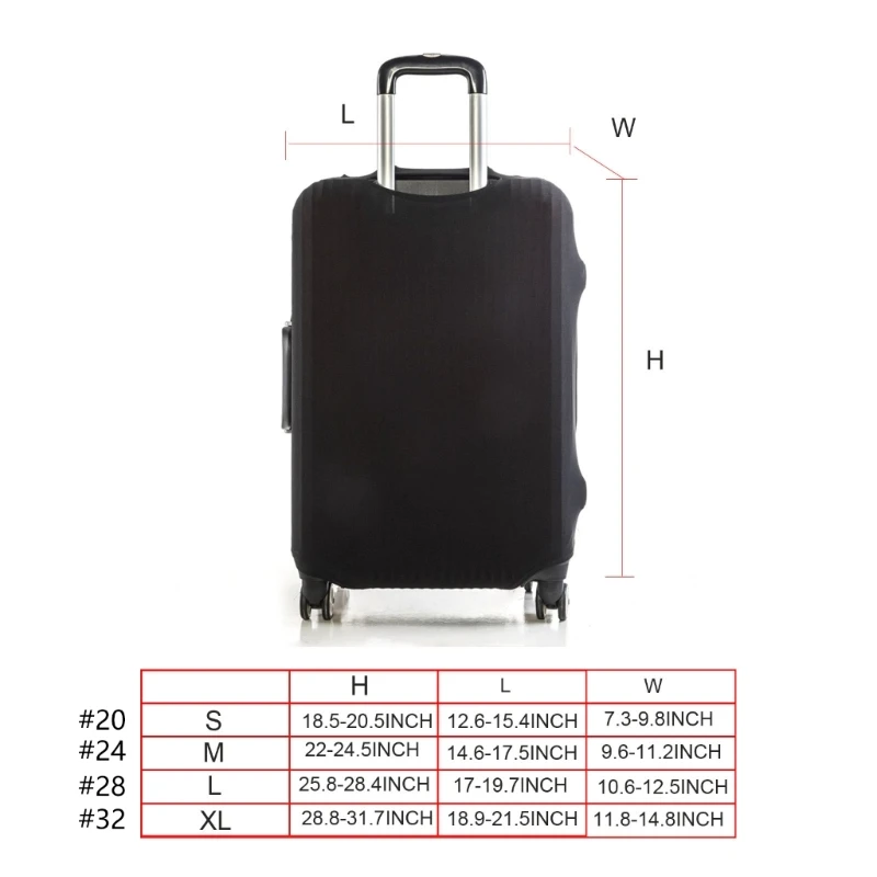 Spandex Travel Luggage Cover Suitcase Protector Bag for Case Fits 20-32 Inch Luggage