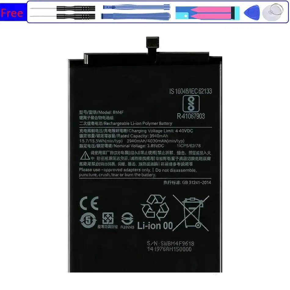 Battery for Xiaomi Note 7 10 10T Pro Note3 for Redmi Go 5 For Mi 6X A2 2 3 5 6 8 Lite CC9e K30i Max BN46 BN47 48 49 5