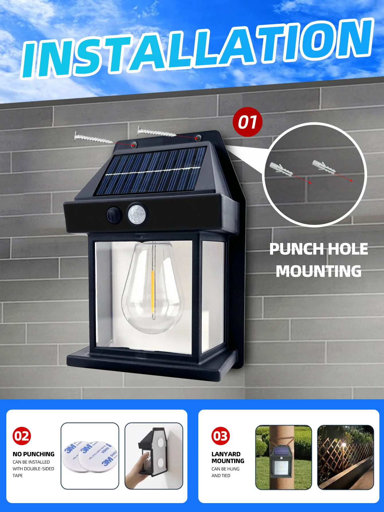 1-2 قطعة من مصابيح فناء الشرفة الشمسية التي يتم التحكم فيها مناسبة لسياج سطح السفينة الخارجية والحديقة المثبتة على الحائط وإضاءة موفرة للطاقة #6