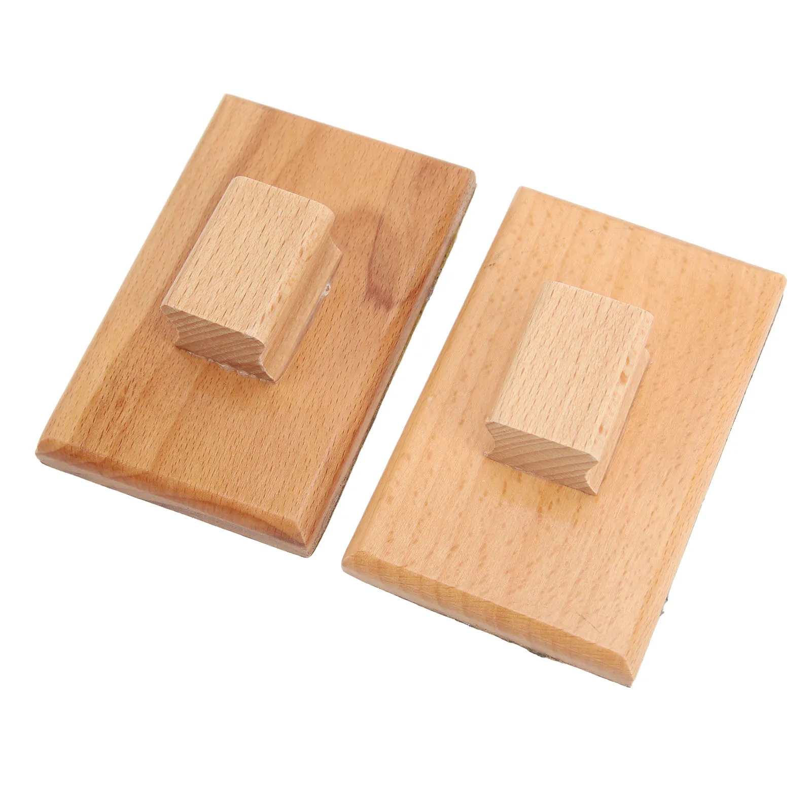 1 Pair Musical Sand Block 10x6cm Wooden Instrument Music Toy for Playing Performance