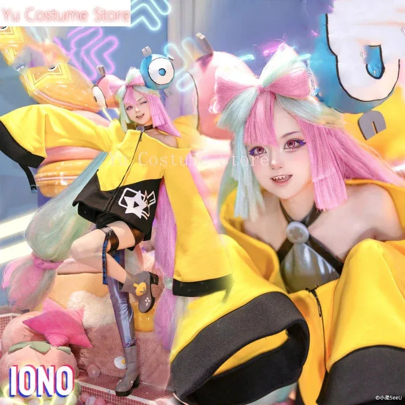 

Yu Game Cos Scarlet/Violet Gym Leader Iono Костюм и косплей Wiga; 3,v'5.t;8,