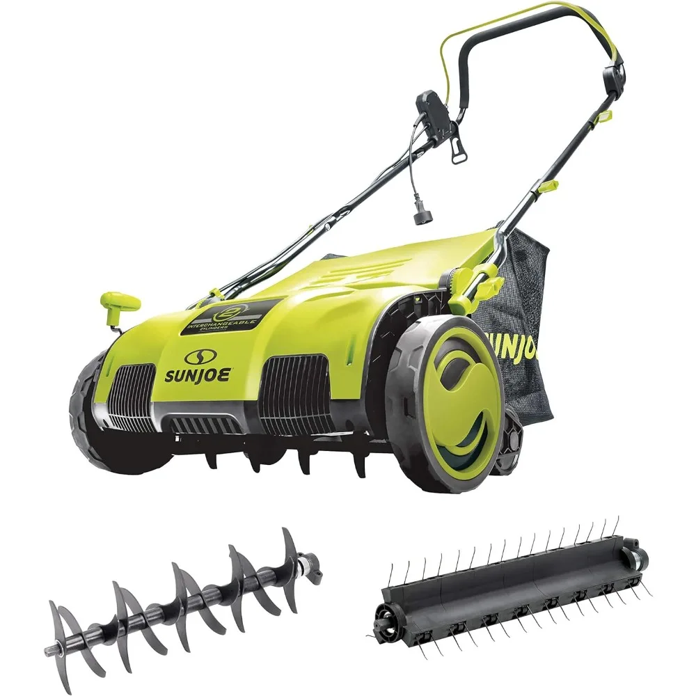 

AJ805E 15-Inch 13-Amp Electric Dethatcher and Scarifier w/Removeable 13.2-Gal Collection Bag, 5-Position Height Adjustment