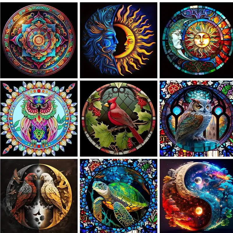 

GATYZTORY Diy Painting By Numbers Mandala Picture By Numbers Owl Animals Paintings On The Wall 40x50cm For Home Wall