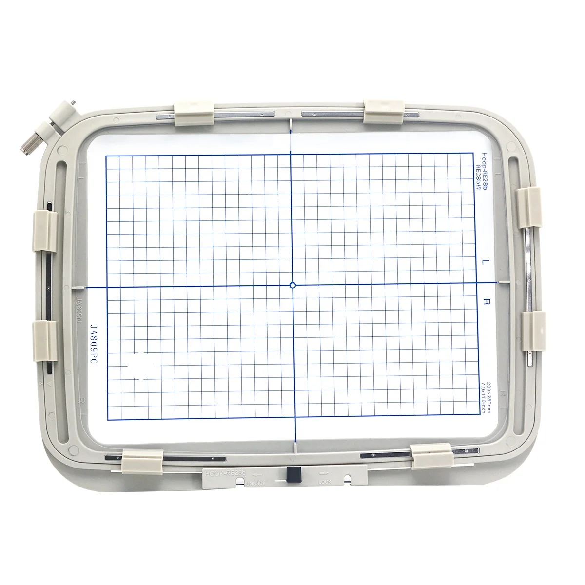 Para aro de bordado RE28B 7,9" x 11" para máquina Janome MC500E e Elna 830
