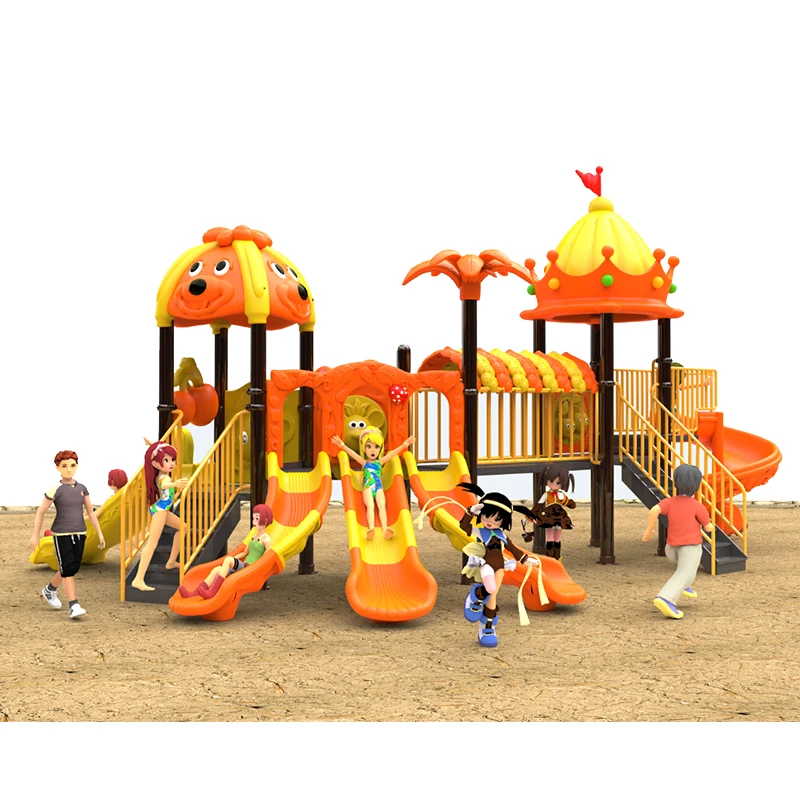 EO-Large Outdoor Swing and Slide Combination for Kindergarten Children's Plastic Toy Amusement Facilities&