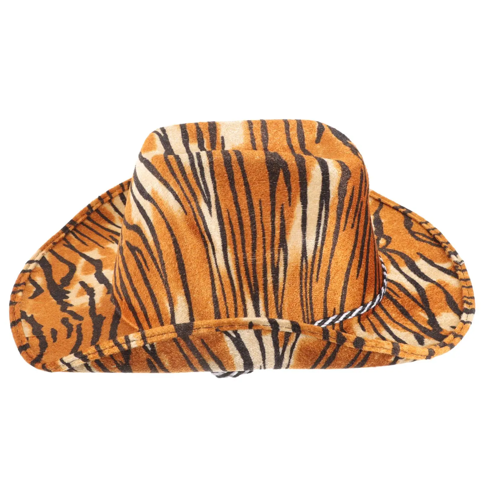 

Tiger Cowboy Women Men Tiger Print Cowgirl Hat Party Hats Festival Carnivals Cosplay Costume Sun Hat Gifts Wrap