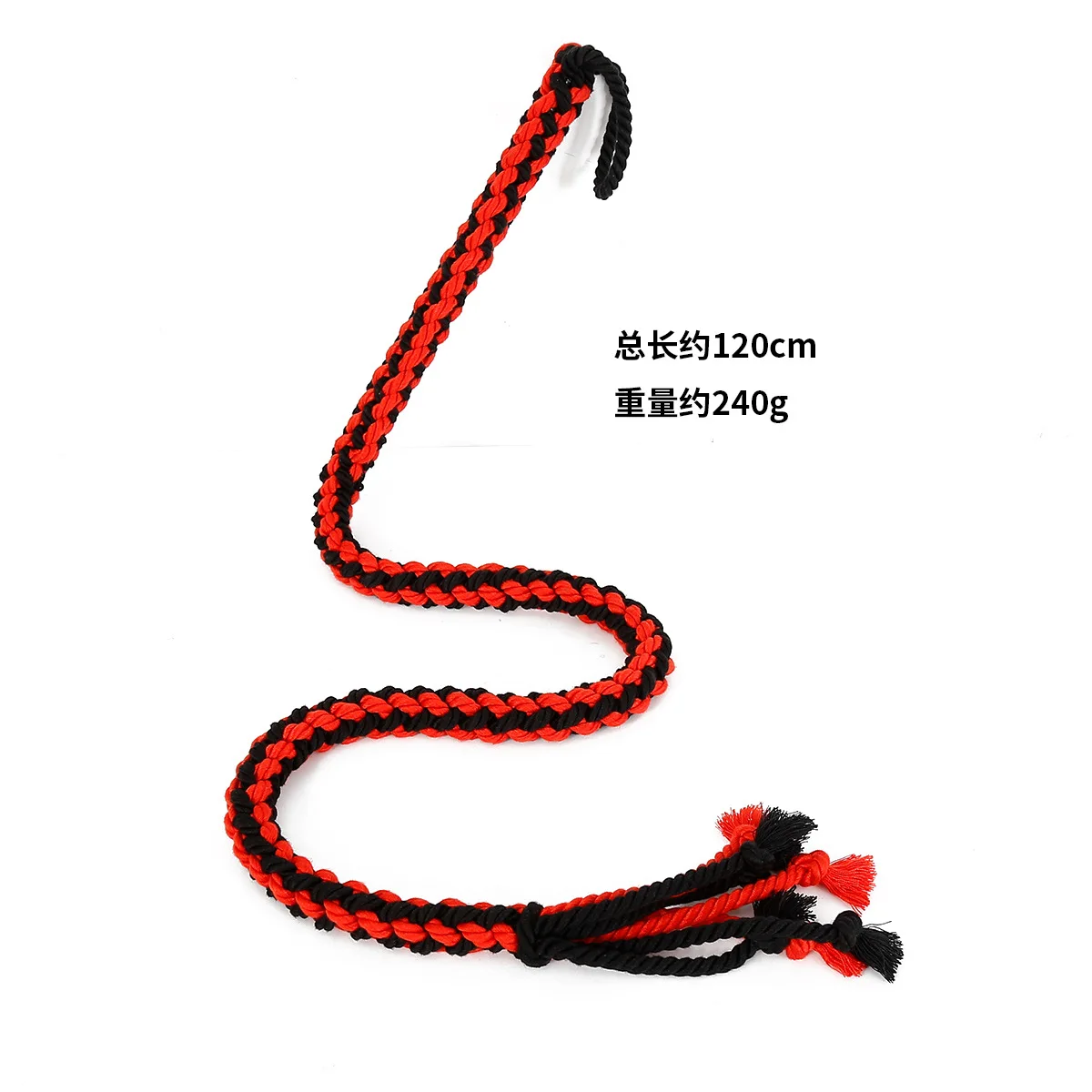 120CM Red and Black Ramie Rope Weave Horse Whip Bull whip for Horse Training Crop Whip 120CM