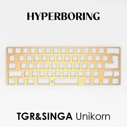 TGR Singa Unikorn keyboard carbon fiber plate brass CF  (for pcb screw in stab version )