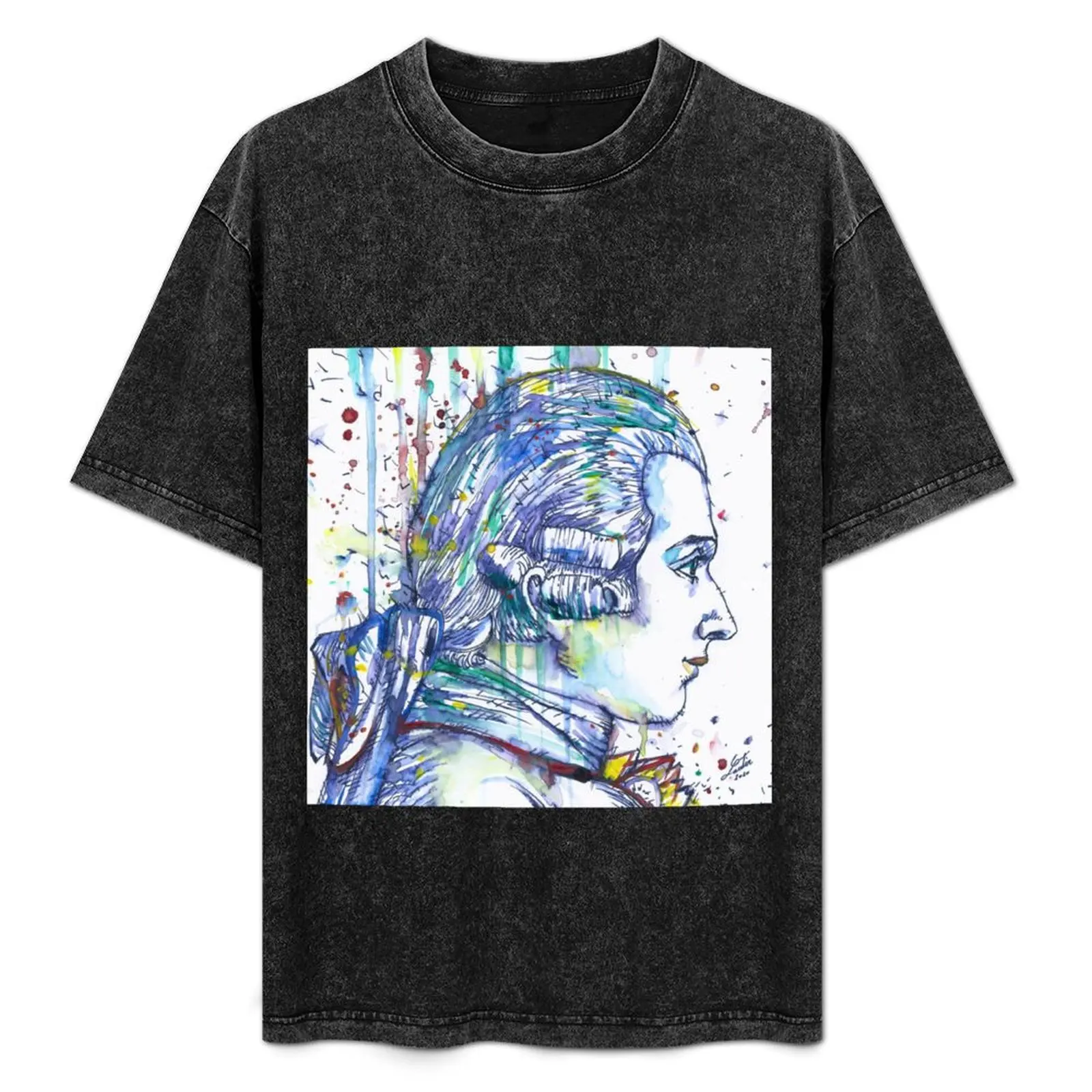 

MARQUIS DE SADE watercolor and ink portrait T-Shirt new edition summer 2025 clothing for men