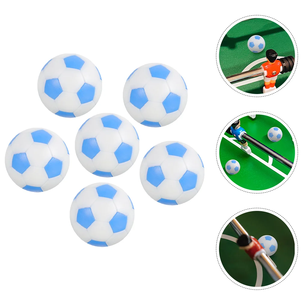 6 Pcs Mini Football Desk Foosball Replacements Game Supplies Soccer Balls Table Plastic Desktop Accessories