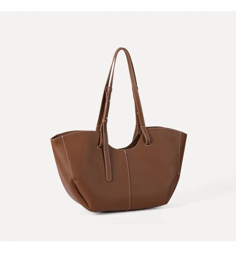 New Luxury Leather Women Handbag Single Shoulder Portable Shopping Bag Large Capacity  Ladies Commuter Underarm Totes Bag