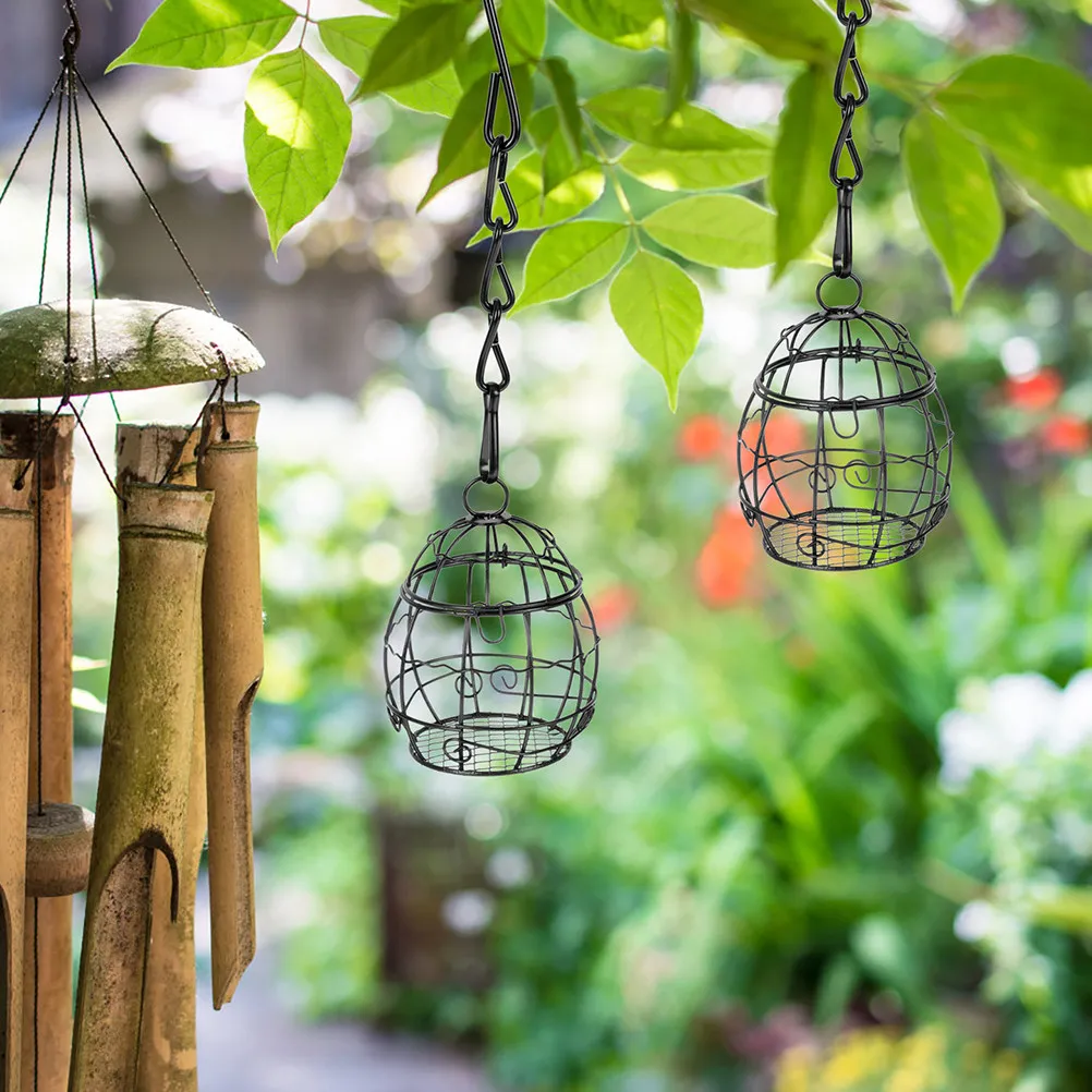 2Pcs Creative Bird Feeders Hanging Outdoor Swing Bird Fodder Organizer Garden Yard Decor Outdoor Hanging Feeders