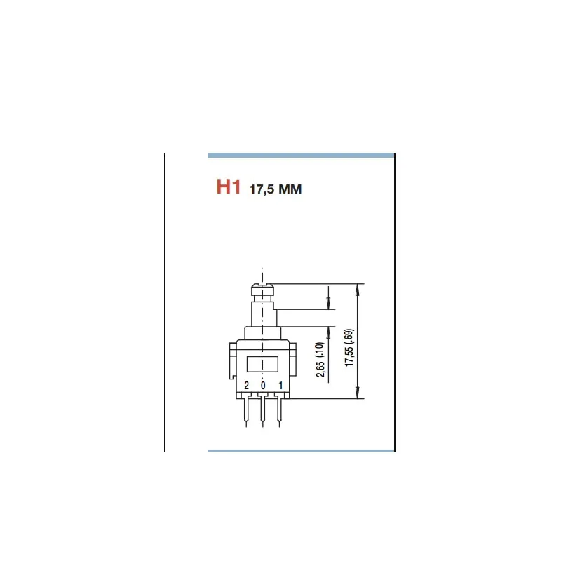 1PCS/LOTS U.S.A. PVA1 Tactile Switch 10*9 Self-Ejecting Self-Resetting Pushbutton Straight 4-pin Tower Type PVA10AH11.2NV2