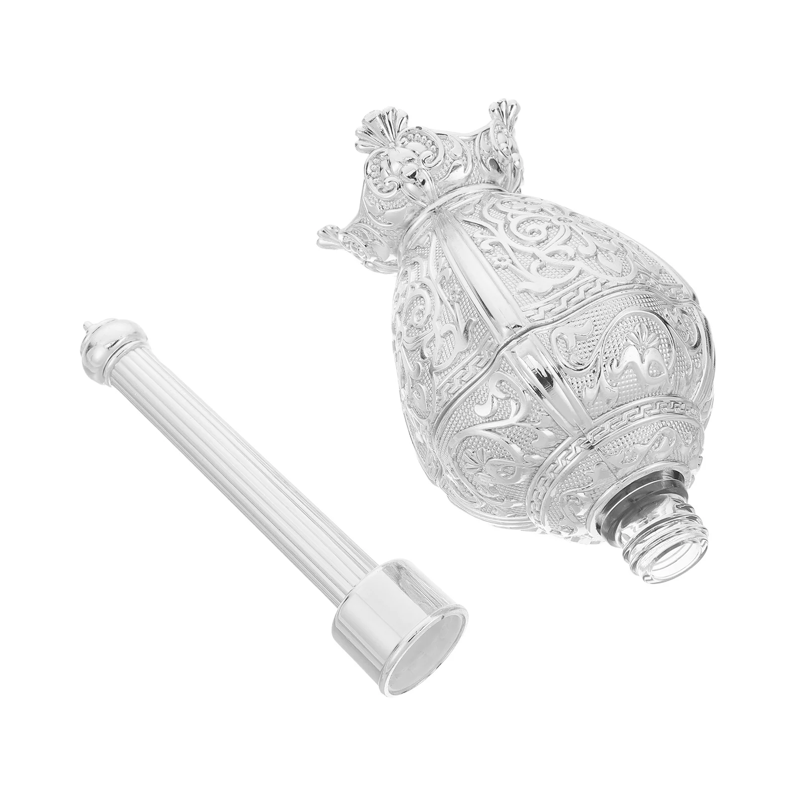 

Decorative Holy Water Bottle Glass Vial for Religious Use Catholic Church Baptism First Communion Gift Container