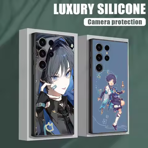 Scaramouche Genshin Impact Phone Case For Samsung S25,S24,S21,S22,S23,S30,Ultra,S20,Plus,Fe,Lite,Note,10 Black Soft Shell