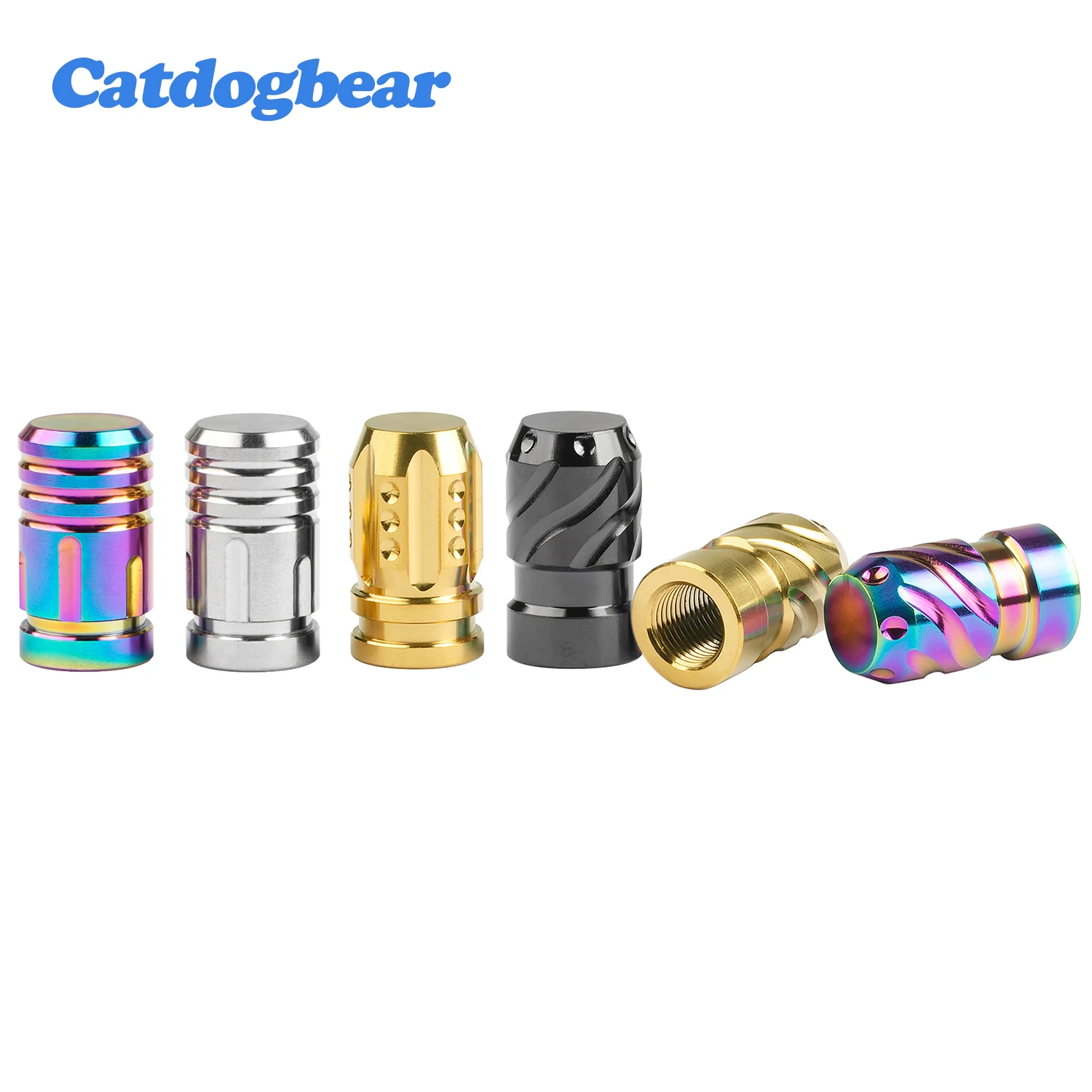 

Catdogbear 4pcs Titanium Valve Cap Wheel Valve Covers Car Dustproof Waterproof Tire Cap for Automobiles Motorcycles Trucks Bikes