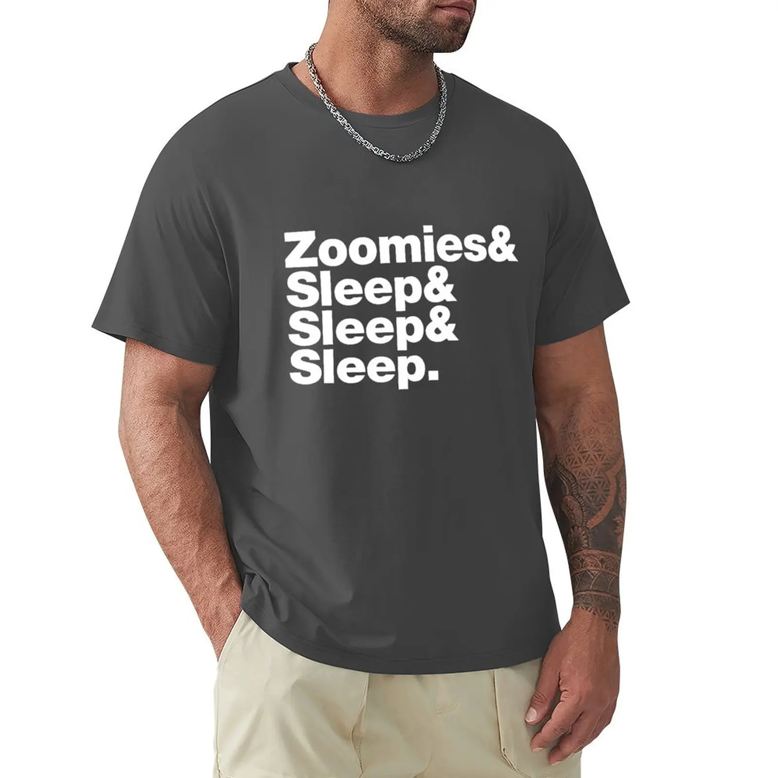 Greyhounds - Zoomies & сон рубашка аниме простой кавайная одежда футболки для мужчин