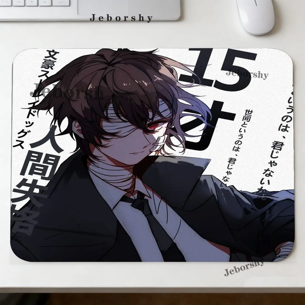 Anime Bungo S-Stray Dogs Small Mousepad Keyboard Pad Laptop Cushion Non-slip Deskpad