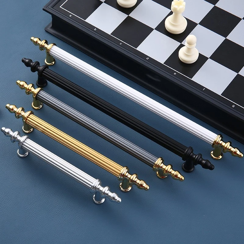 Modern Furniture Handle Wardrobe Cabinet Door Handles Alloy Drawer Light Luxury Circular Tube Handle Hardware
