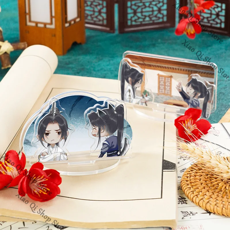 本物のハスキーと白猫シズン アニメ アンビタス モーラン 	 Chu Wanning シーンスタンディングサインデスクトップオーナメント高品質