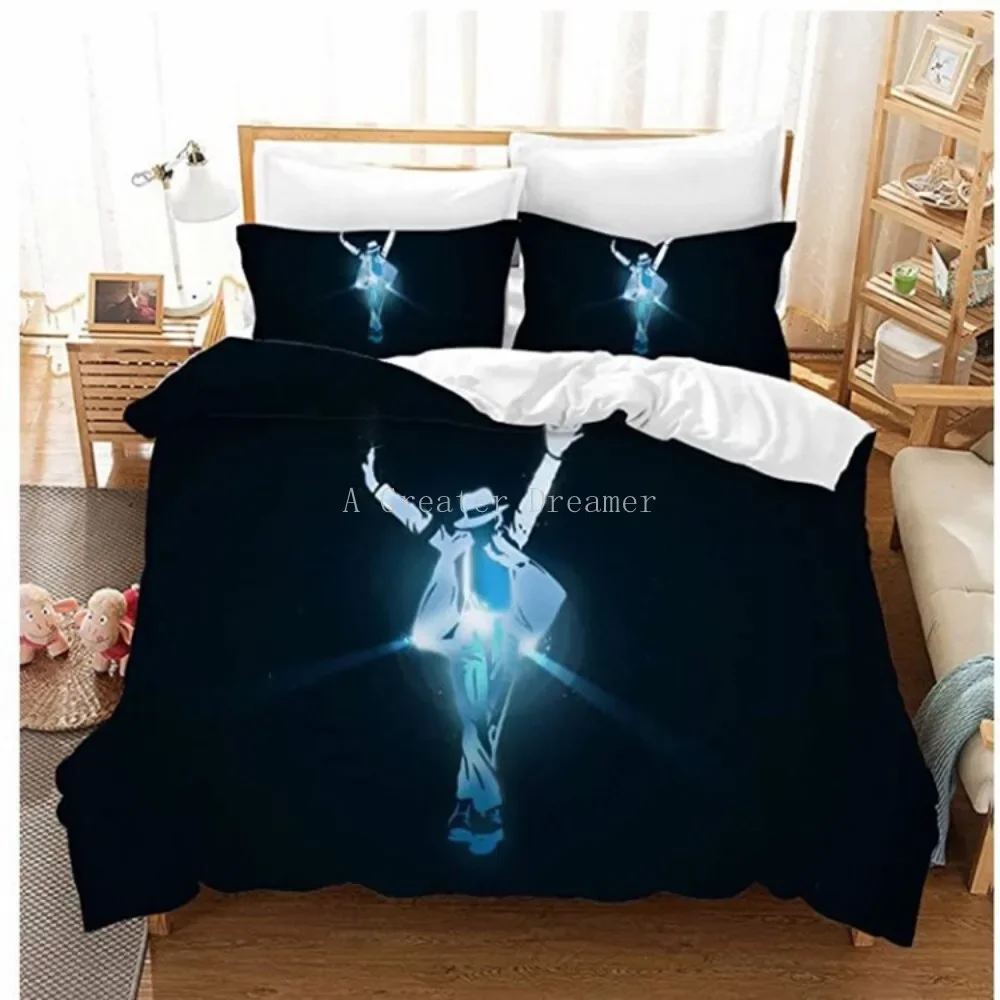 Michael Jackson 3D Printed Idol Bedding Set Character Duvet Covers Pillowcases Home Textiles Custom Bedclothes Bed Linen