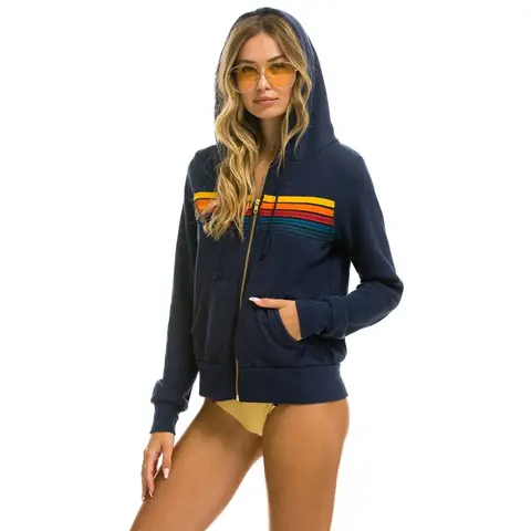 2023 Women's Faion Casual Rainbow Hoodie Sweater Long Sve  Color Tee-acetate Fiber Open Cardigan Sle Garment