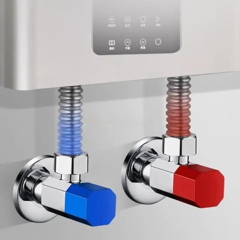 

Латунный угловой клапан для воды, хромированный, 1/2'', для ванной комнаты, для холодной воды