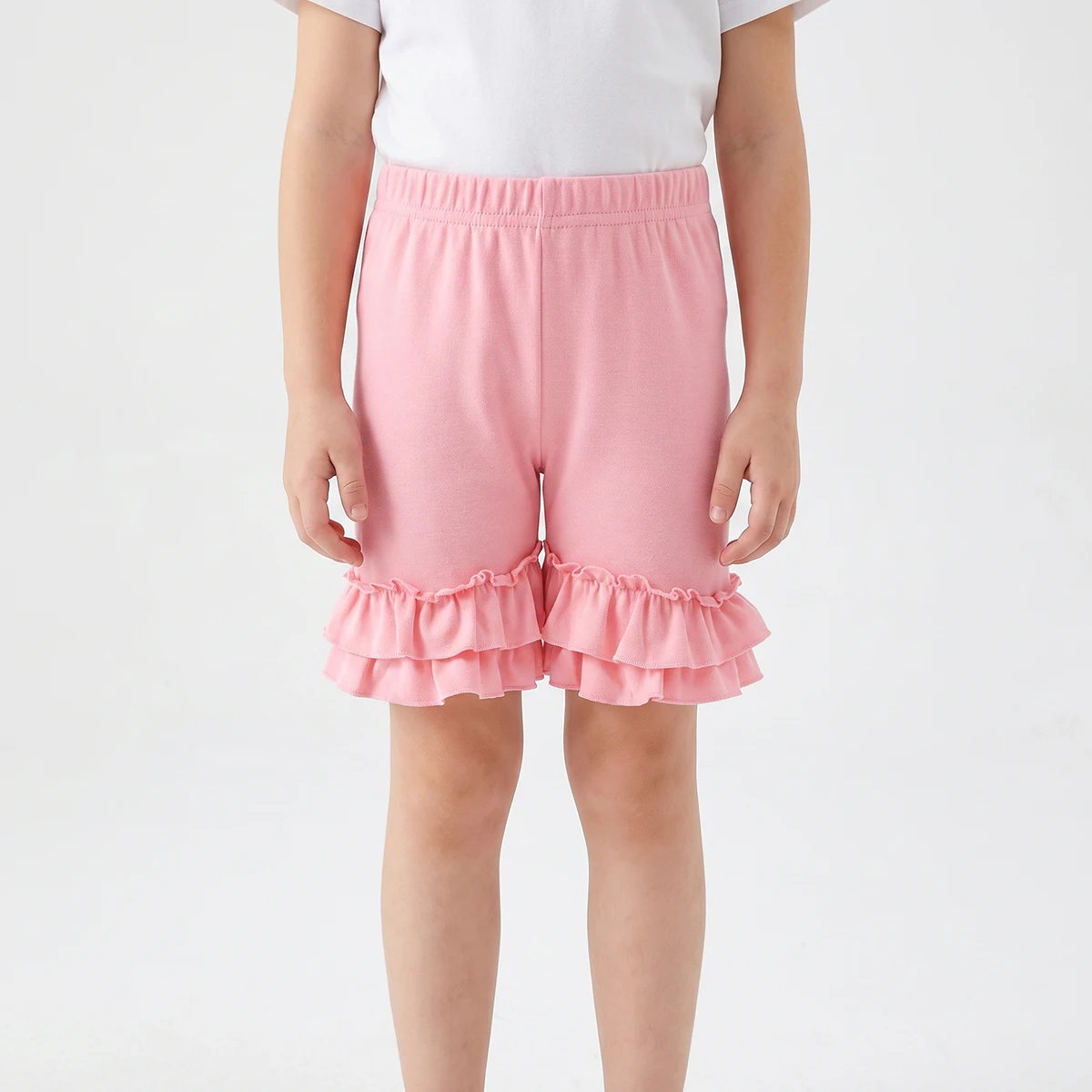 Mädchen Dehnbare Baumwoll-Leggings mit Rüschensaum für 4-8 Jahre Komfortable Elastische Taille Kinder-Unterhosen – Detail 5