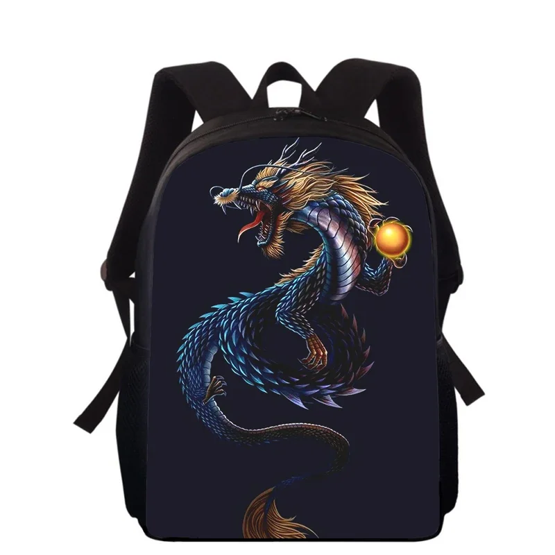 Loong CHhr-Sac à Dos Imprimé Dragon Chinois 3D pour Enfant Garçon et Fille, Cartable d'École Primaire, 16 Pouces