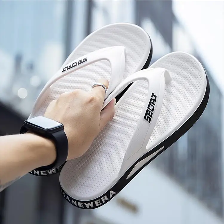 

Xuanida Men's Summer Outdoor Slip-On Sandals Anti-Slip Breathable Flat Heel Casual Sle Large Size Trendy Flip Flops