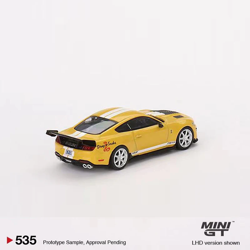 MINIGT 1:64 Model Car Shelby GT500 Snake Concept Alloy Sport Vehicle #536 LHD Yellow