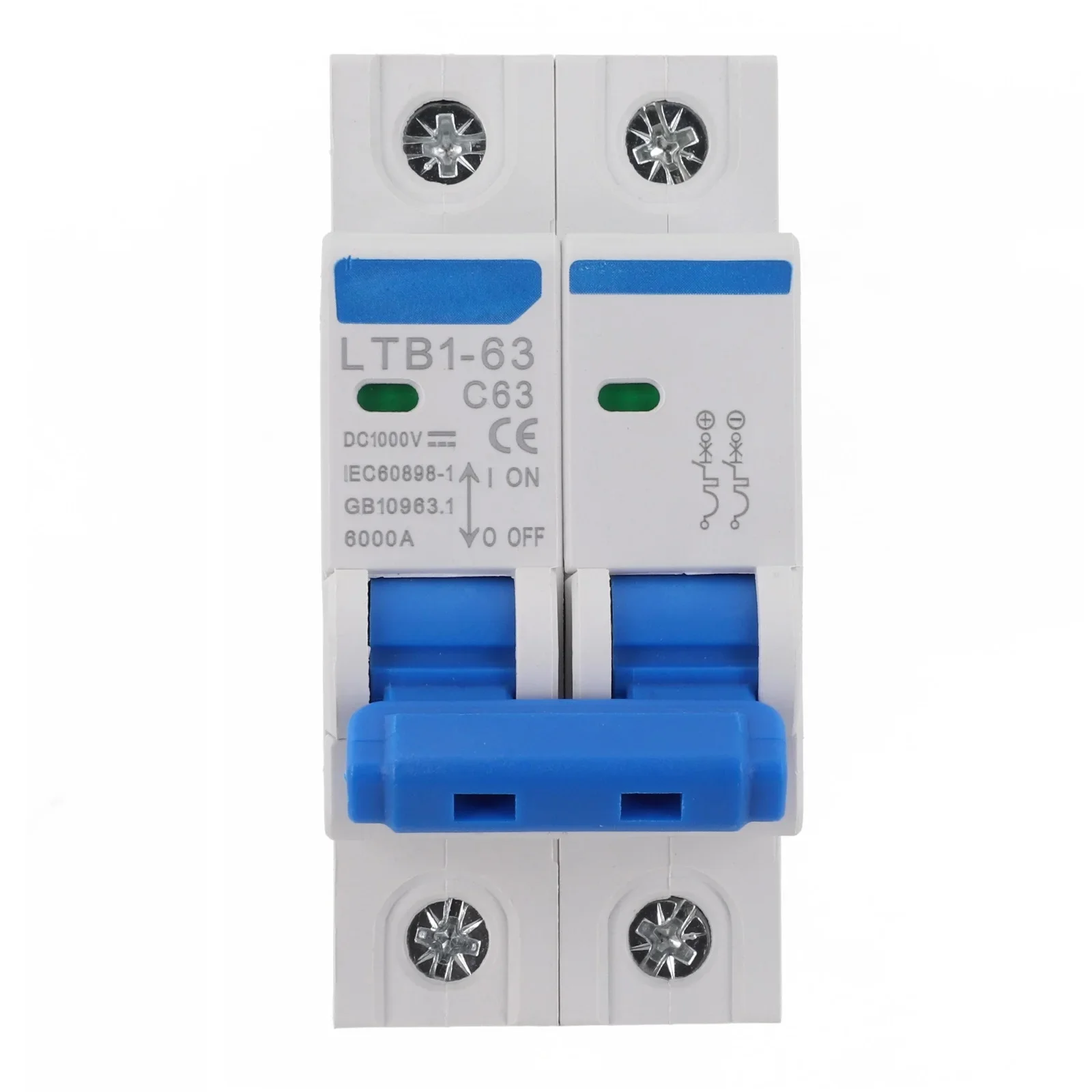 For Solar Panel Arrays White,Blue Solar PV Isolator DC Circuit Breaker For Solar Systems 35mm DIN Rail Mounting