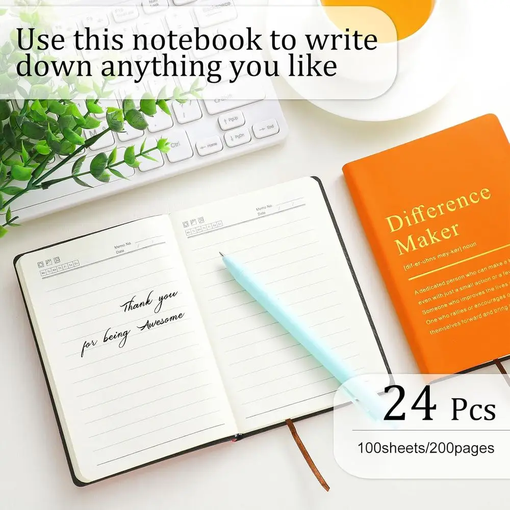 대량 A6 가죽 저널 - 여성, 팀 및 직원 감사 선물용 영감 노트 36개 세트