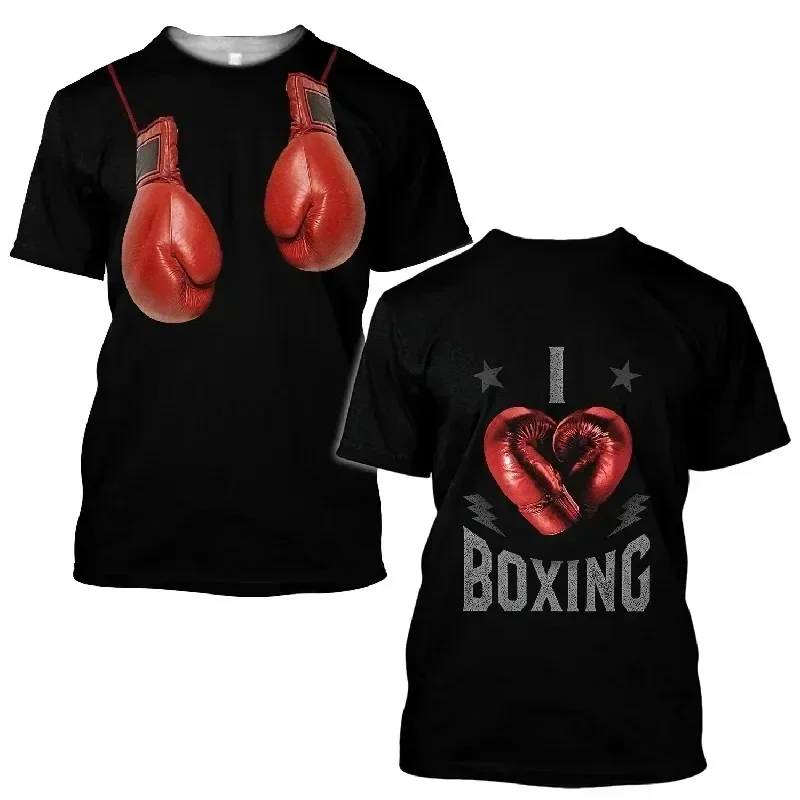 

Summer Boxing Training 3D T Shirt Fast Dry Loose Casual Sports Tough Guy Style Men'S O Neck Short Sleeve Fashion Tee Shirts