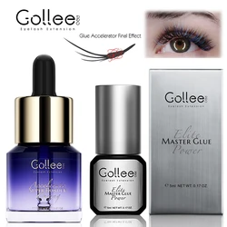 Gollee-Lash Adhesive, 0. 5S, Master Glue, Waterproof, Glue Accelerator, longa retenção, sensível, cílios Extension Supplies