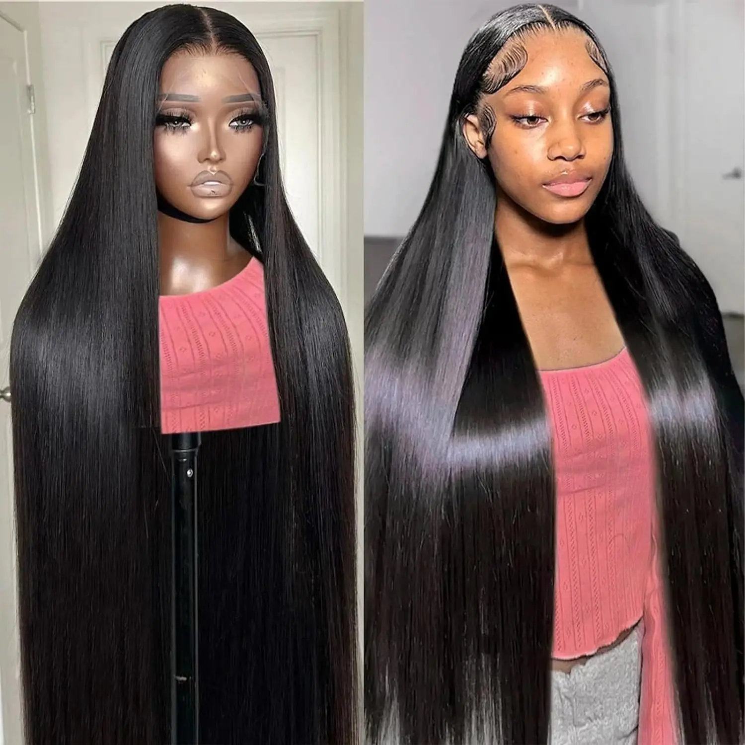 

13x4 Lace Front Wigs Human Hair 30 Inch 180 Density Straight HD Lace Front Wigs Human Hair Pre Plucked Glueless Wigs Human Hair