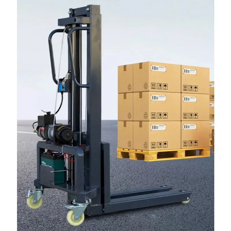 2026New small Electric forklift portable loading and unloading truck warehouse lifting stacker